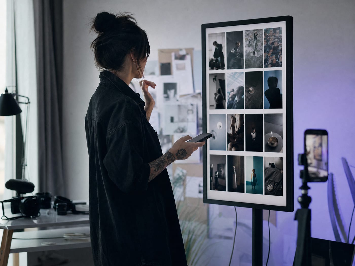 A social media manager planning a content calendar across platforms